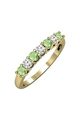 nice yellow gold round peridot gemstone baby birthstone ring